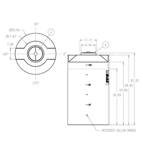 130 Gallon XLPE Vertical Tank – Chemical Pump