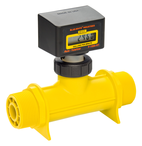 Blue White F-1000 (TB Model) Digi-meter Paddlewheel Flowmeter – Chemical  Pump