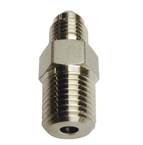 AN-4 To 1/8 BSPT JIC Flare Male Straight Adapter Fitting - Black, For Hose & Fuel Lines
